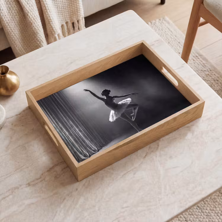 Dienblad - Danser - Podium - Zwart-wit - Kunst - Klassiek — 2