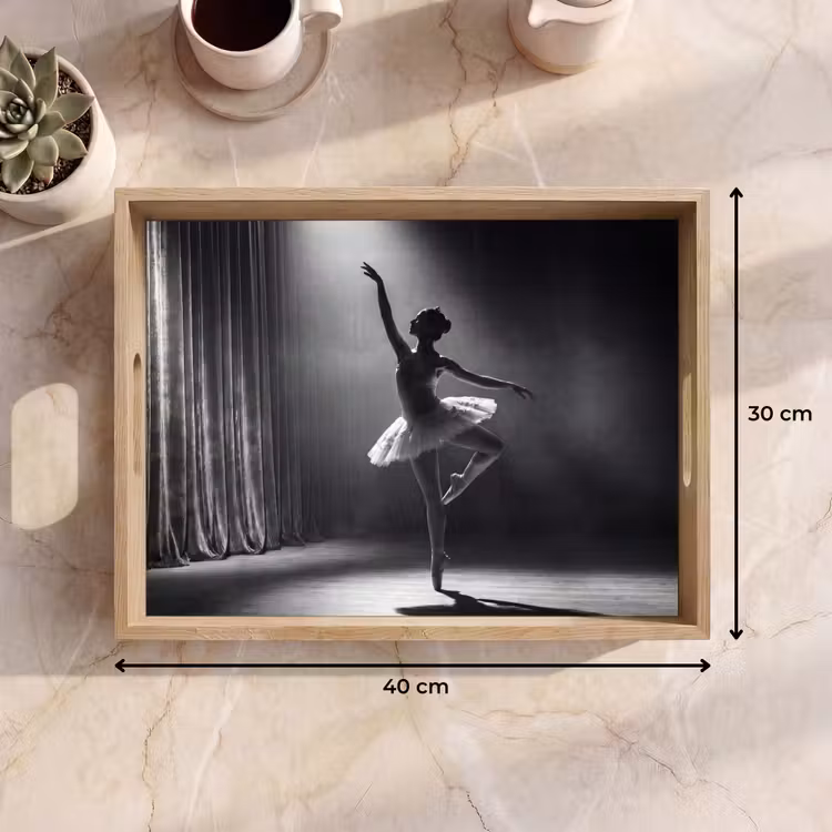 Dienblad - Danser - Podium - Zwart-wit - Kunst - Klassiek — 9
