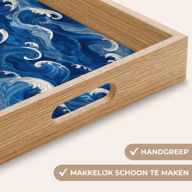 Dienblad - Japans - Oceaan - Golven - Blauw — 5