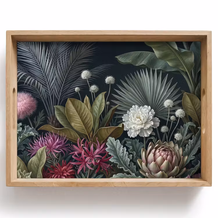 Dienblad - Planten - Tropisch - Botanisch - Donker - Groen — 1