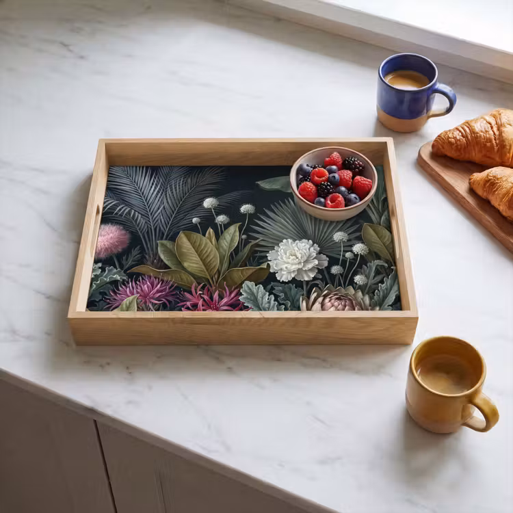 Dienblad - Planten - Tropisch - Botanisch - Donker - Groen — 4