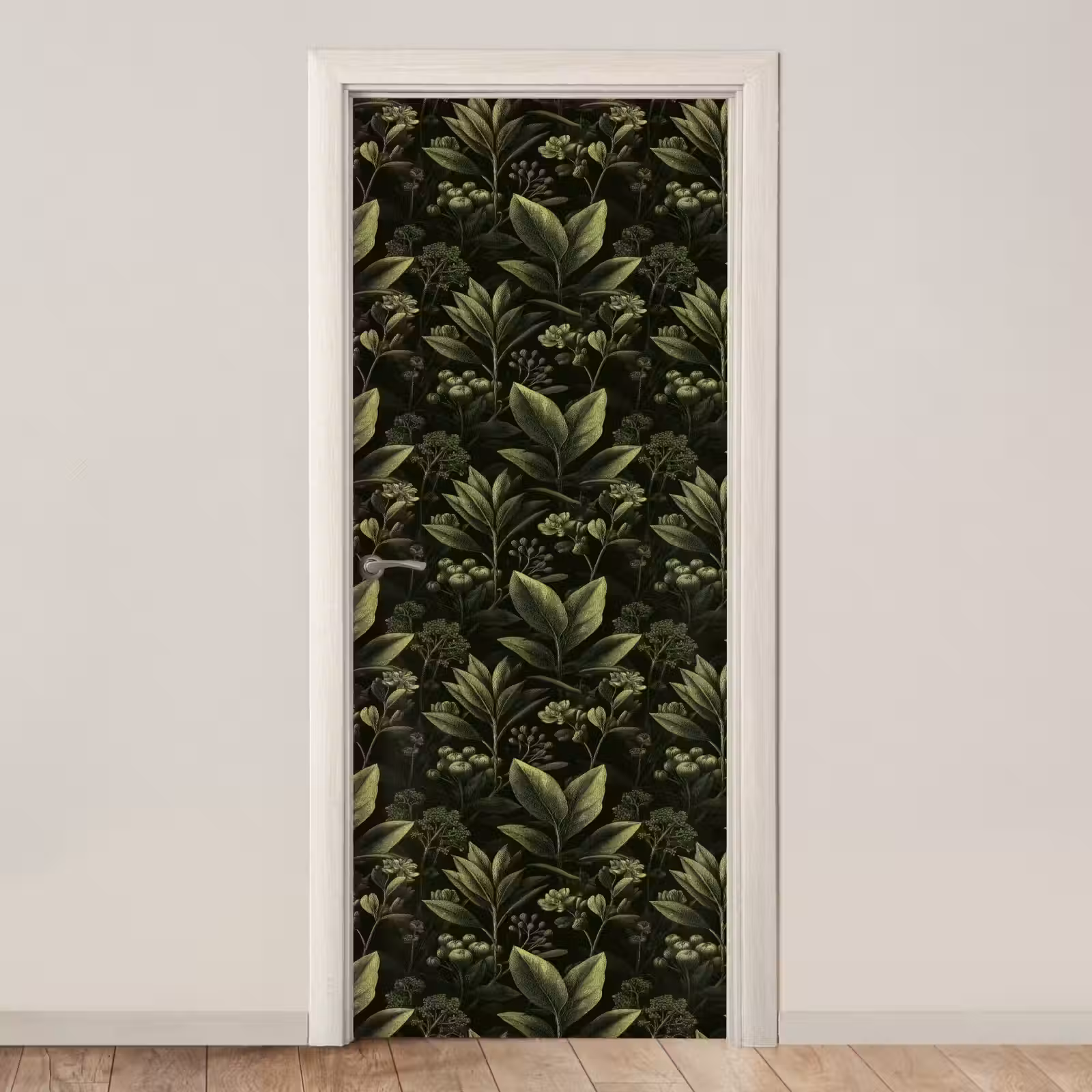 Deursticker - Klassiek - Donker - Botanisch - Planten — 1