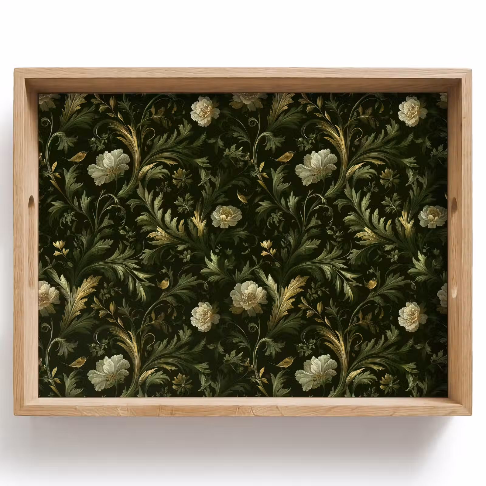 Dienblad - Botanisch - Naadloos - Bloemen — 1