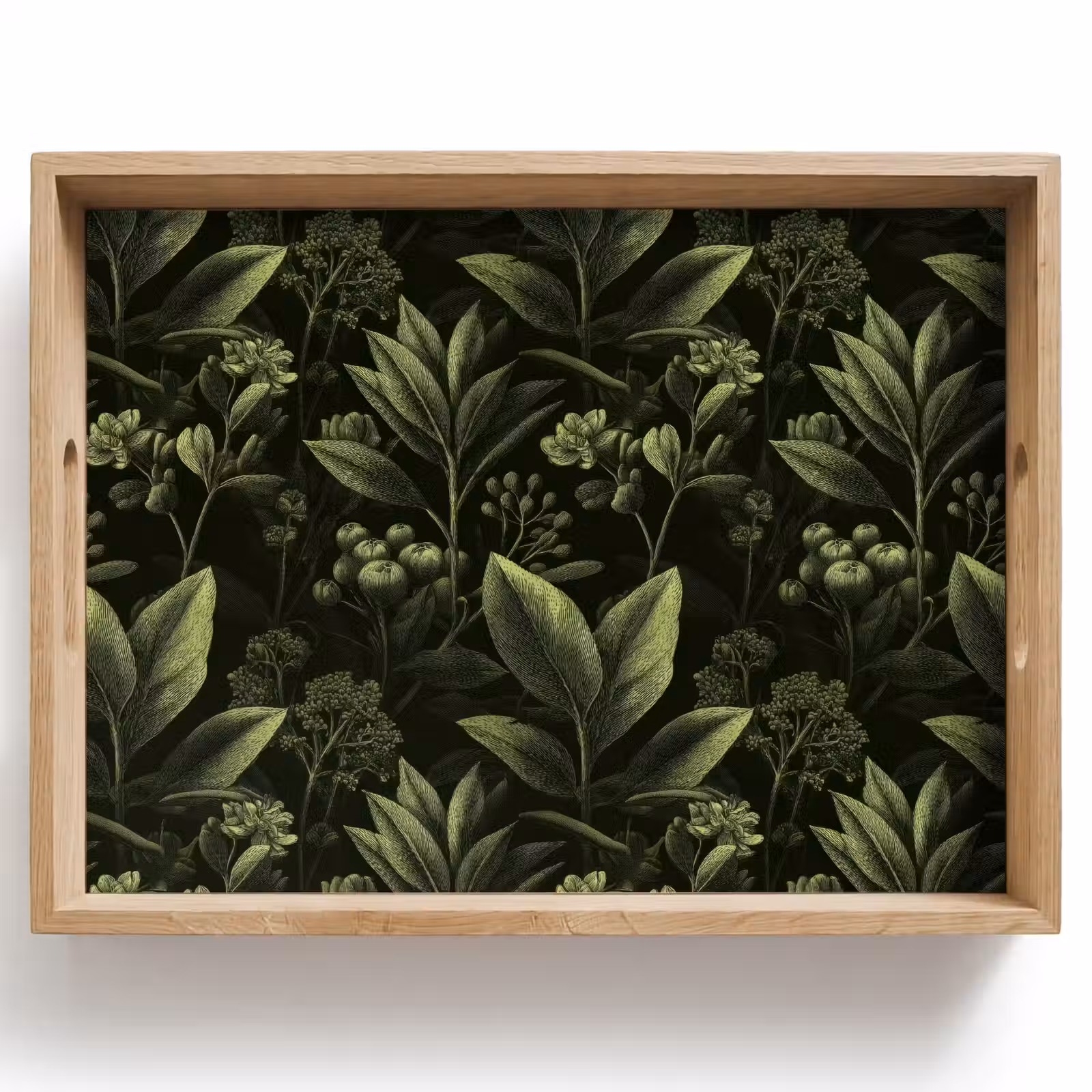 Dienblad - Klassiek - Donker - Botanisch - Planten — 1