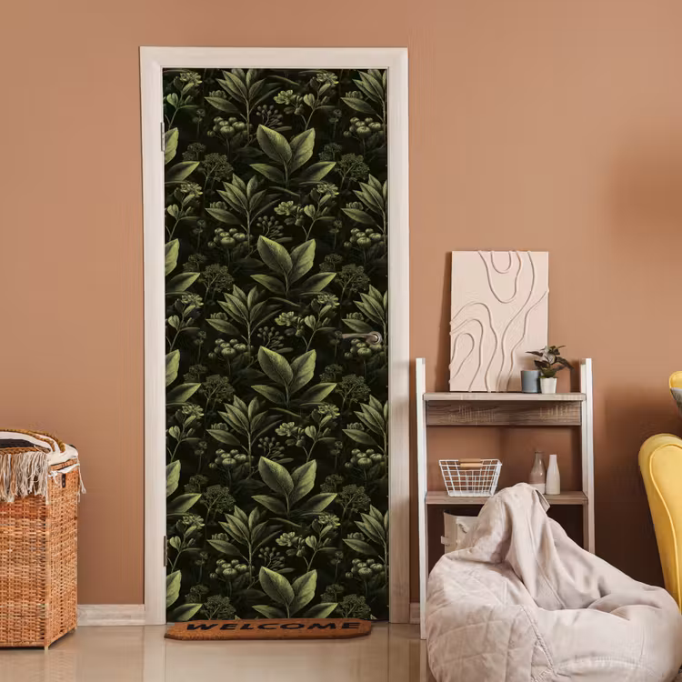 Deursticker - Klassiek - Donker - Botanisch - Planten — 2
