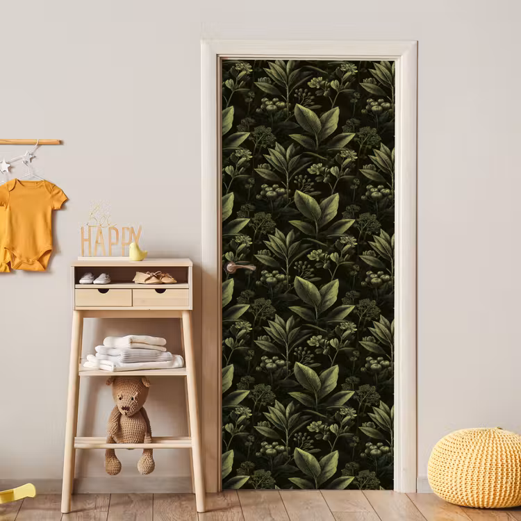 Deursticker - Klassiek - Donker - Botanisch - Planten — 6