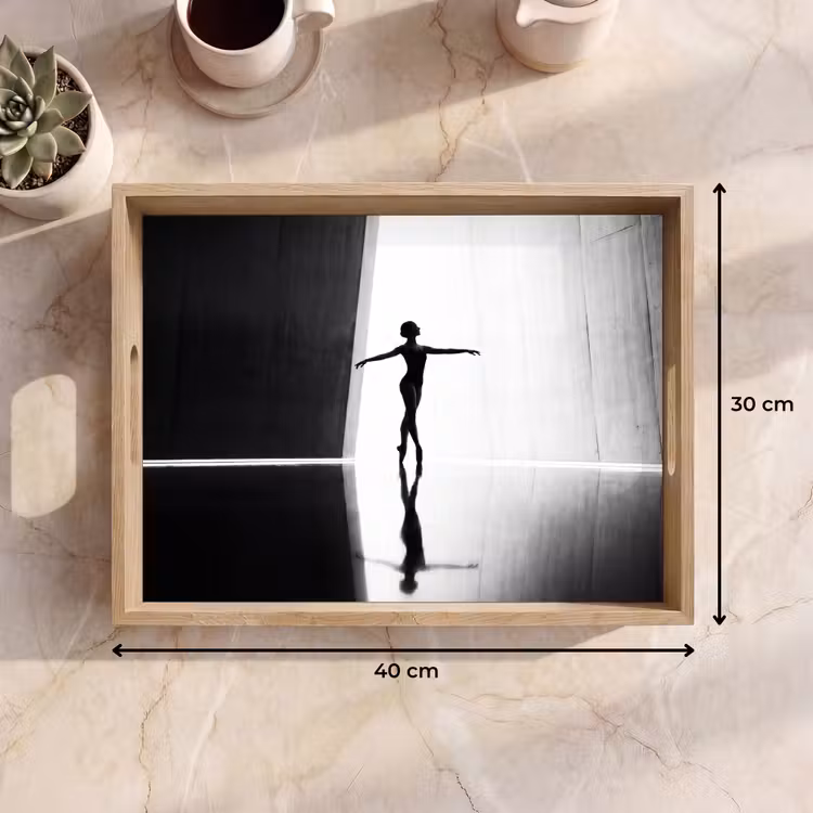 Dienblad - Danser - Silhouette - Kunst - Modern - Zwart-wit — 9