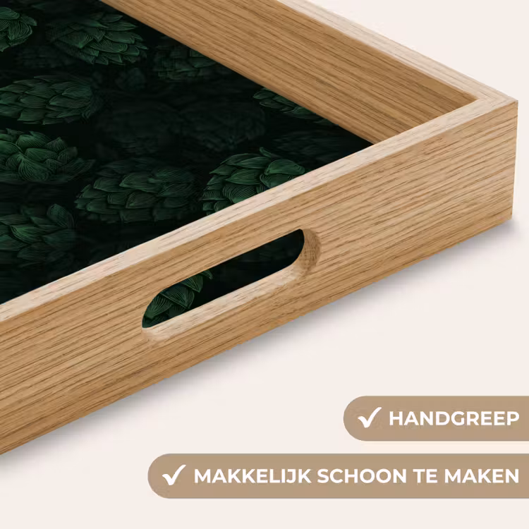 Dienblad - Donker - Groen - Hopbellen - Botanisch - Illustratie — 5