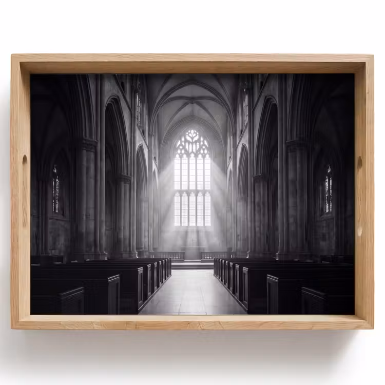 Dienblad - Kerk - Interieur - Lichtstralen - Architectuur - Klassiek — 1