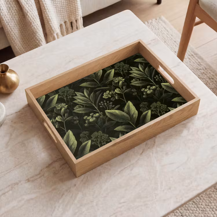 Dienblad - Klassiek - Donker - Botanisch - Planten — 2