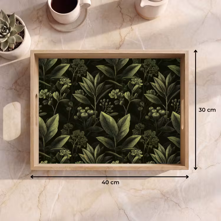 Dienblad - Klassiek - Donker - Botanisch - Planten — 9