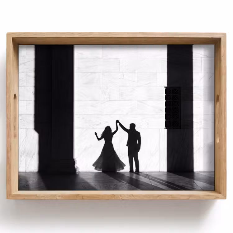 Dienblad - Mensen - Schaduw - Dans - Zwart-wit - Liefde — 1