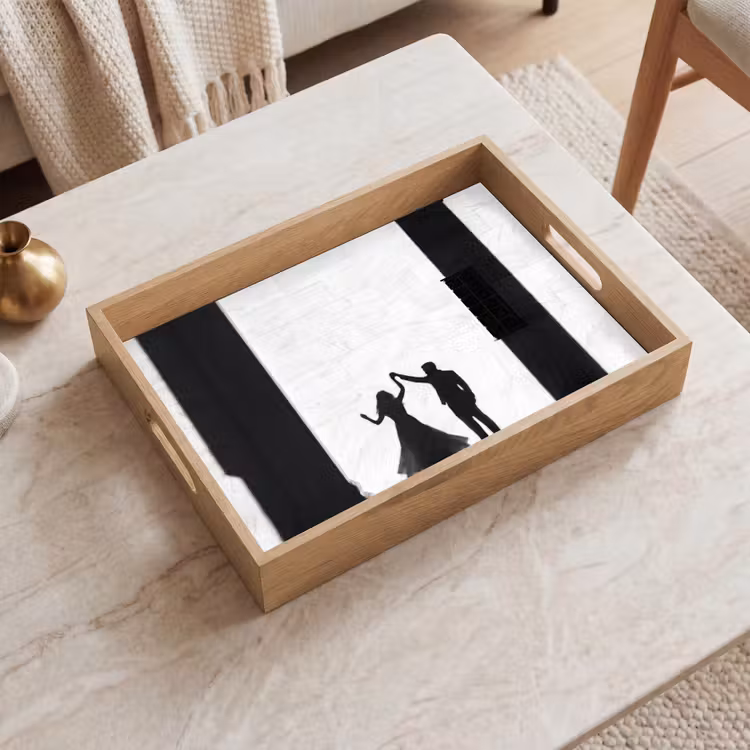 Dienblad - Mensen - Schaduw - Dans - Zwart-wit - Liefde — 2