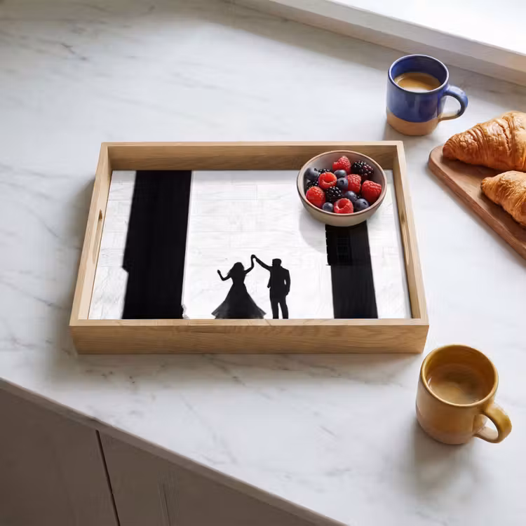 Dienblad - Mensen - Schaduw - Dans - Zwart-wit - Liefde — 4
