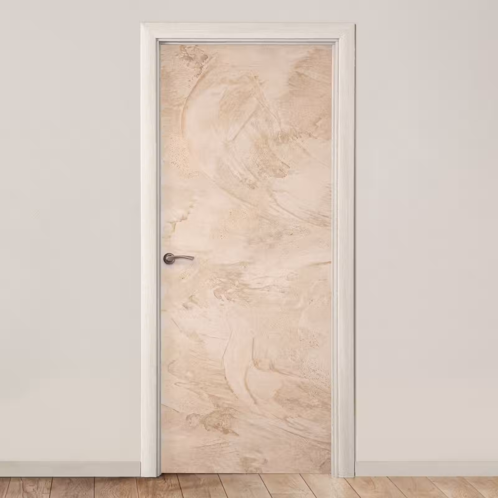 Deursticker - Textuur - Patroon - Abstract - Modern - Beige — 1