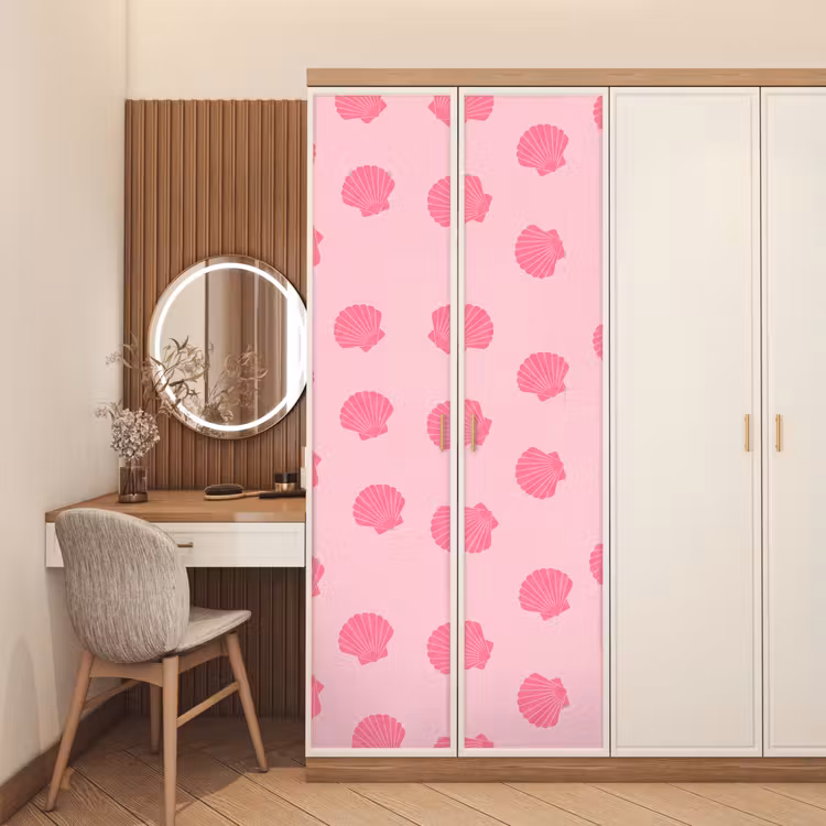 Deursticker - Schelp - Patroon - Zee - Modern - Roze — 5