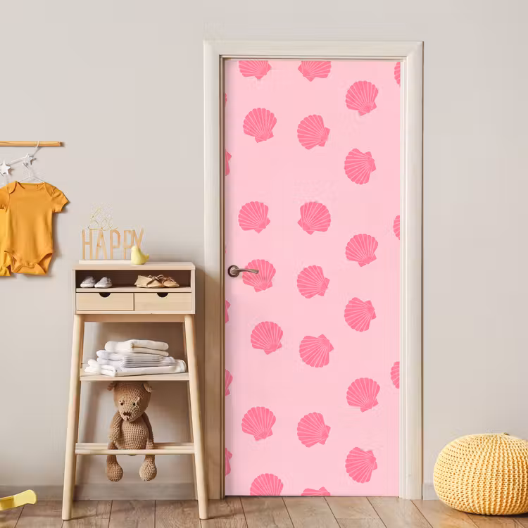 Deursticker - Schelp - Patroon - Zee - Modern - Roze — 6