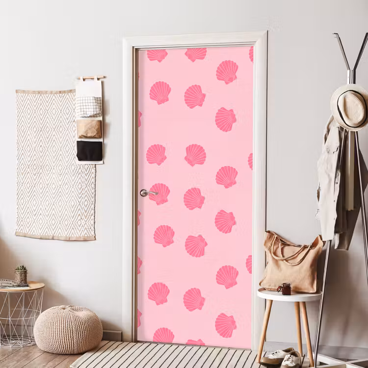 Deursticker - Schelp - Patroon - Zee - Modern - Roze — 8