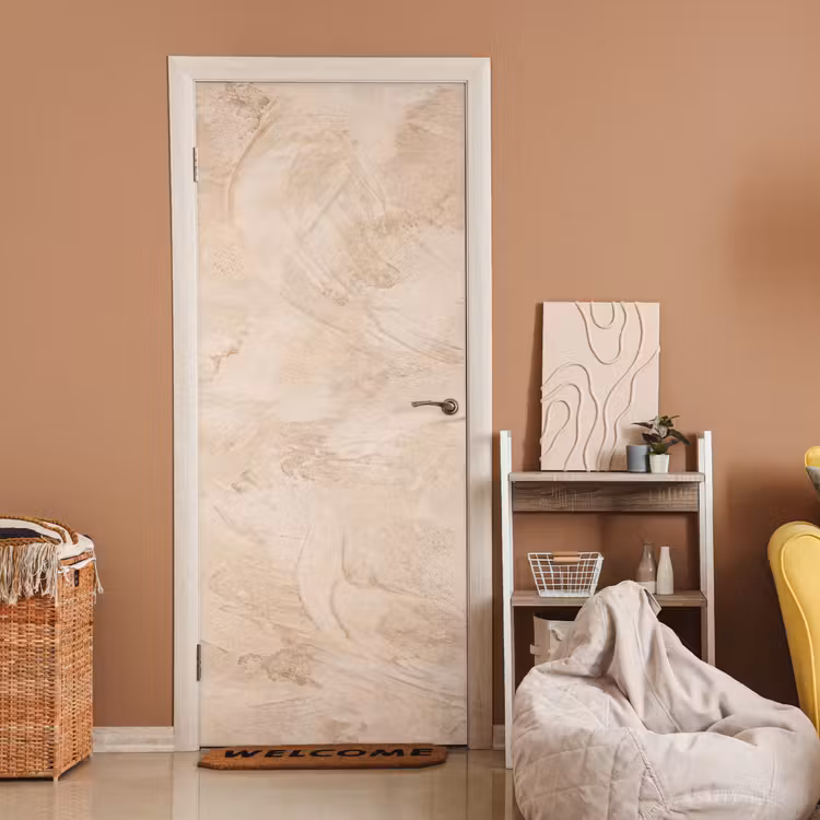 Deursticker - Textuur - Patroon - Abstract - Modern - Beige — 2