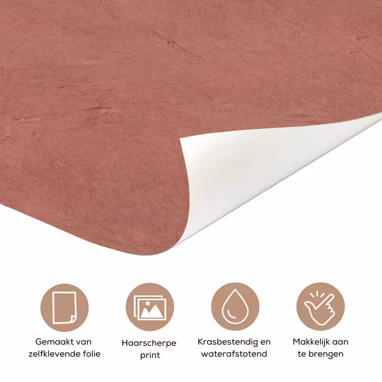 Deursticker - Textuur - Roodbruin - Grof - Modern — 3