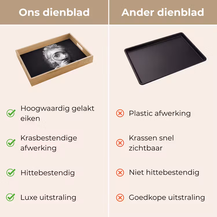 Dienblad - Kind - Vergrootglas - Portret - Zwart-wit — 3