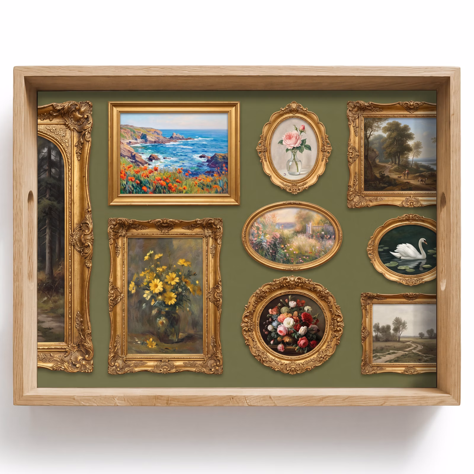 Dienblad - Hert - Bos - Natuur - Klassiek - Dieren — 1