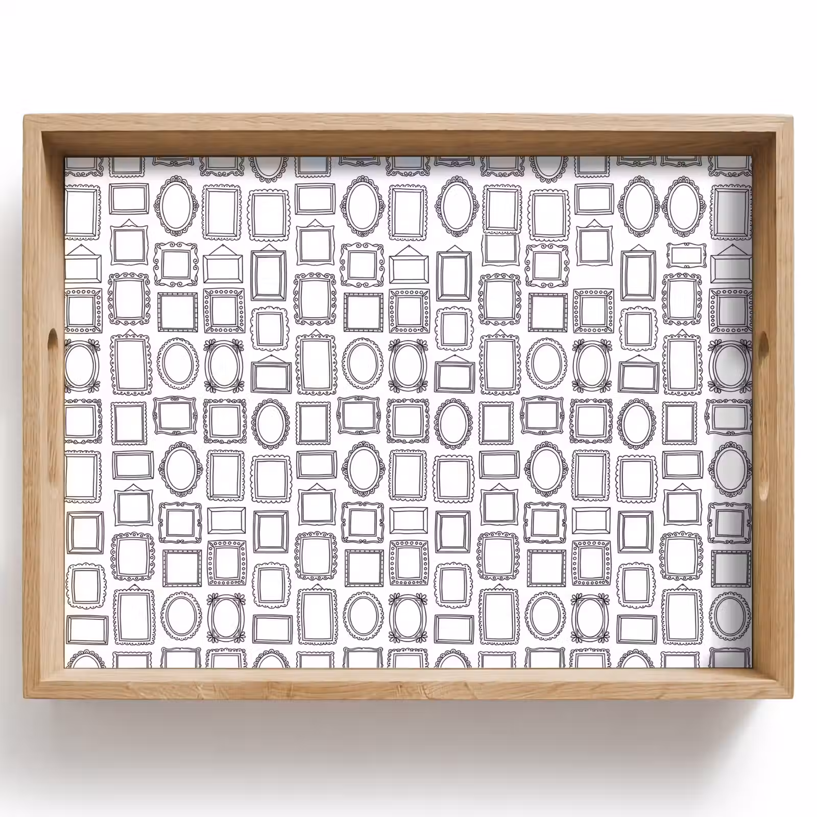 Dienblad - Lijsten - Patroon - Decoratie - Schets - Zwart-wit — 1
