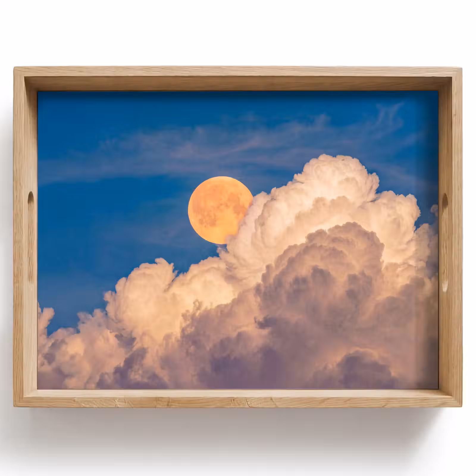 Dienblad - Maan - Wolken - Natuur - Oranje — 1