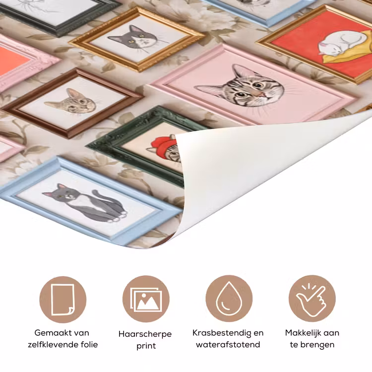 Deursticker - Kat - Portret - Dieren - Illustratie - Lijst — 3