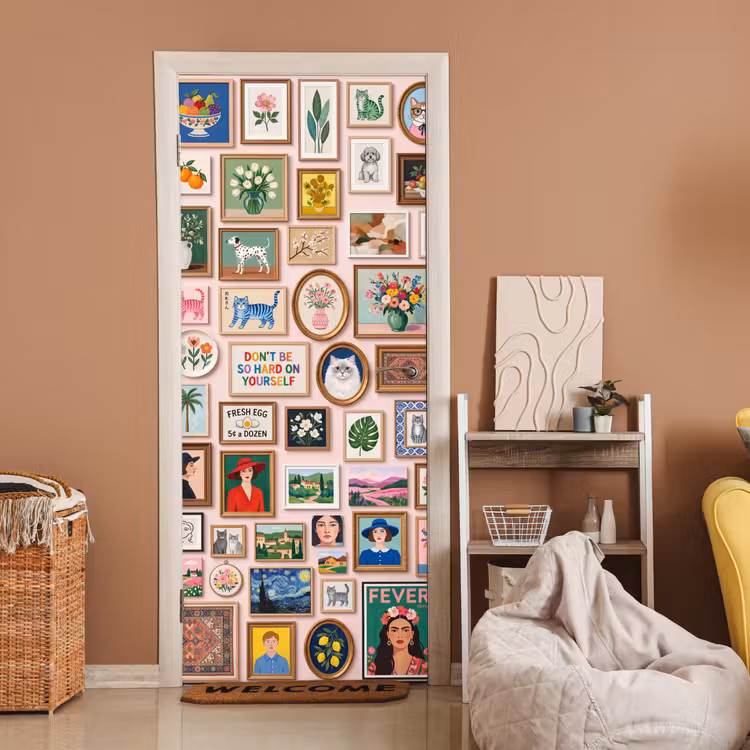 Deursticker - Kunst - Collectie - Decoratie - Modern - Kleurrijk — 2