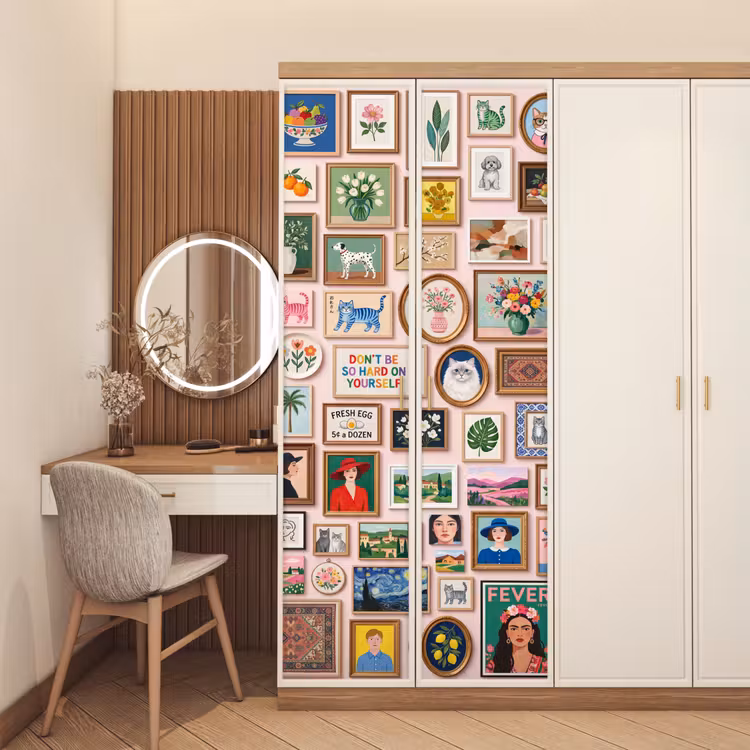 Deursticker - Kunst - Collectie - Decoratie - Modern - Kleurrijk — 5