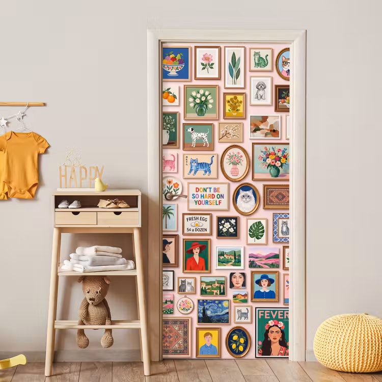 Deursticker - Kunst - Collectie - Decoratie - Modern - Kleurrijk — 6