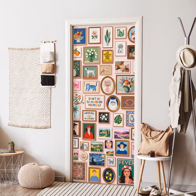 Deursticker - Kunst - Collectie - Decoratie - Modern - Kleurrijk — 8