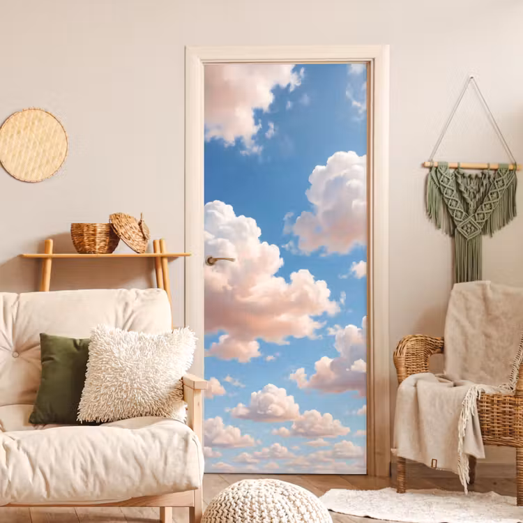 Deursticker - Wolken - Hemel - Natuur - Licht - Blauw — 4