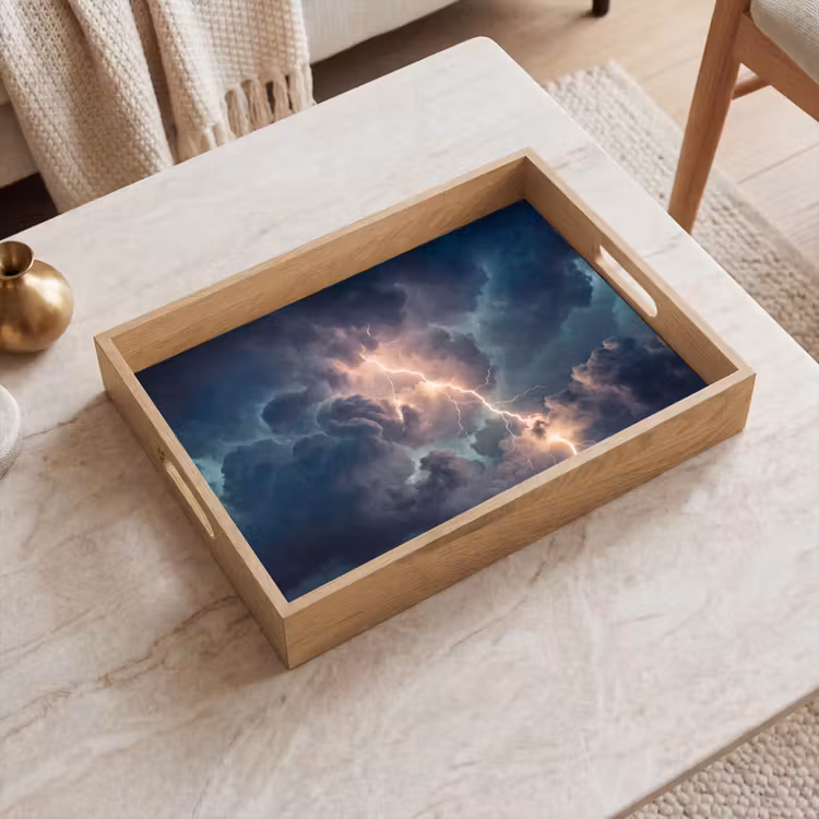 Dienblad - Bliksem - Storm - Natuur - Donker — 2