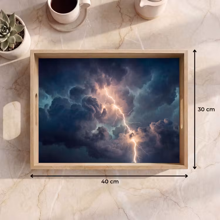 Dienblad - Bliksem - Storm - Natuur - Donker — 9