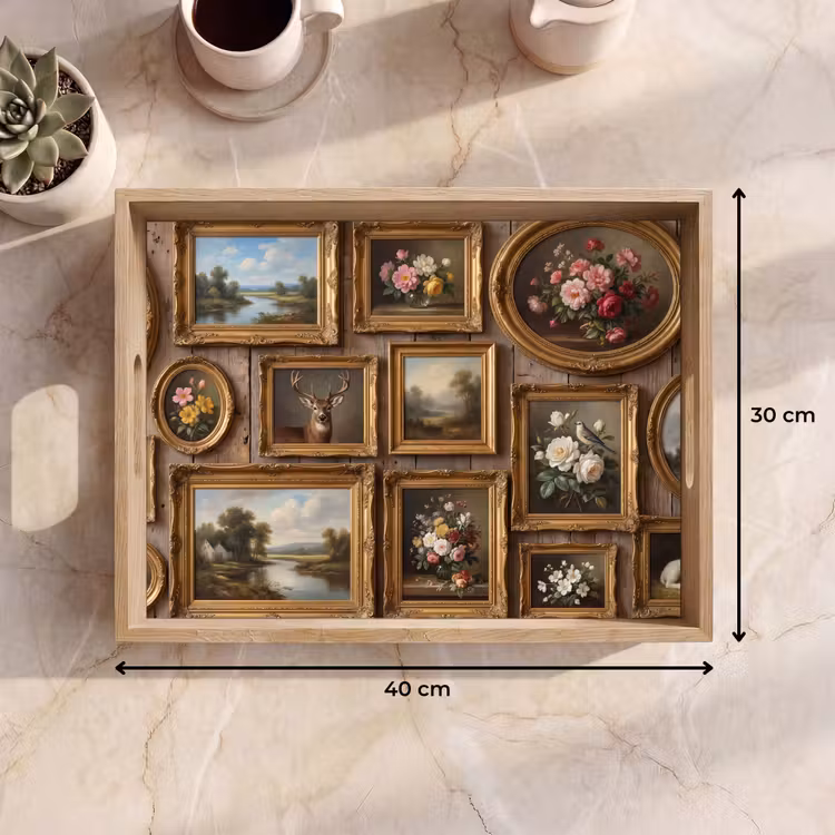 Dienblad - Bloemen - Rozen - Klassiek - Vaas - Kleurrijk — 9