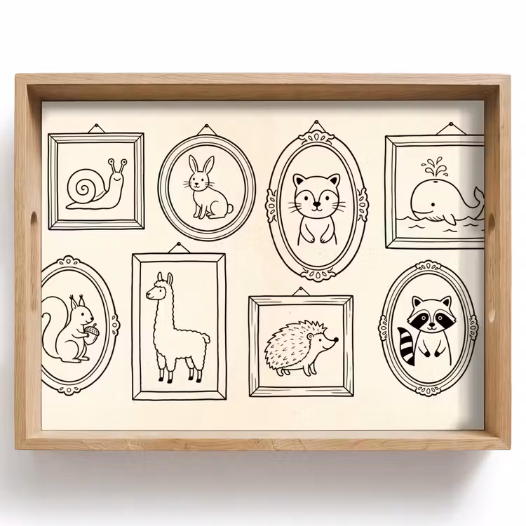 Dienblad - Dieren - Illustratie - Lijsten - Galerij - Speels — 1