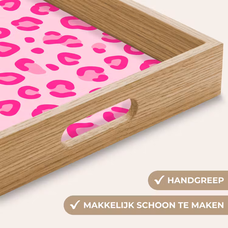 Dienblad - Dierenprint - Patroon - Abstract - Modern - Roze — 5