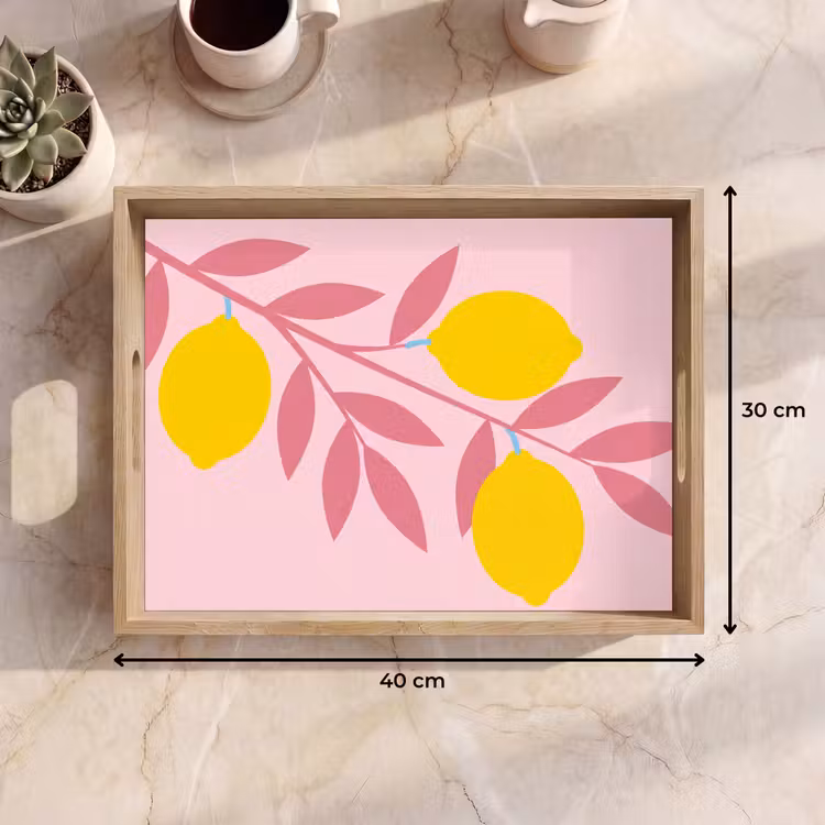 Dienblad - Fruit - Tak - Natuur - Abstract - Roze — 9