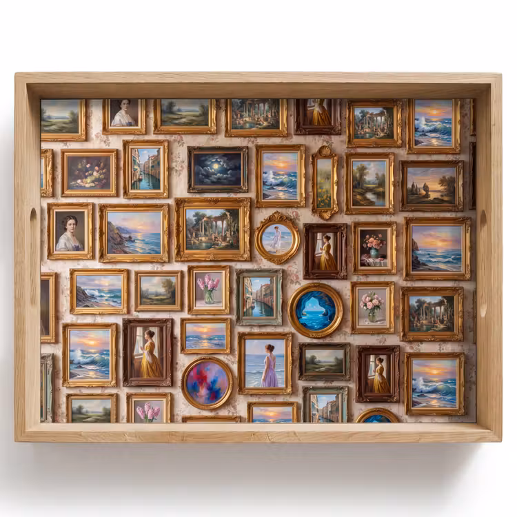 Dienblad - Interieur - Kunst - Collectie - Klassiek - Goud — 1