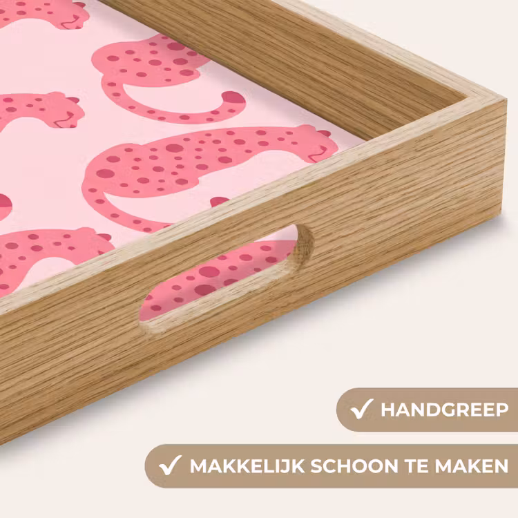 Dienblad - Kat - Gevlekt - Dieren - Patroon - Roze — 5