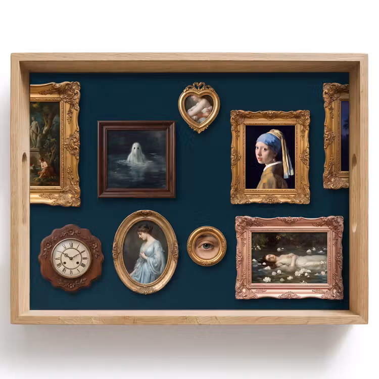 Dienblad - Kunst - Schilderijen - Decoratie - Klassiek - Groen — 1