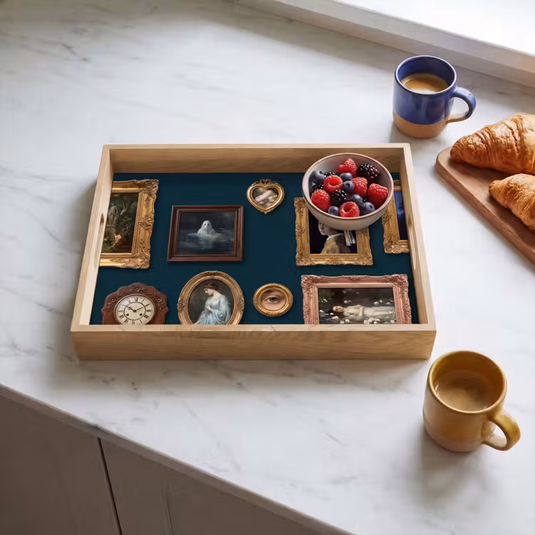 Dienblad - Kunst - Schilderijen - Decoratie - Klassiek - Groen — 4