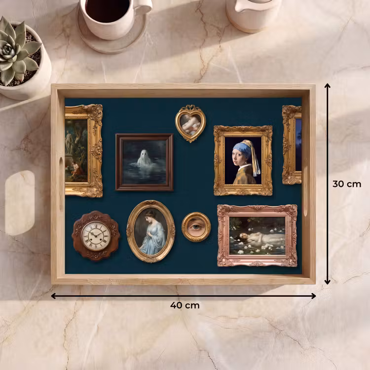 Dienblad - Kunst - Schilderijen - Decoratie - Klassiek - Groen — 9