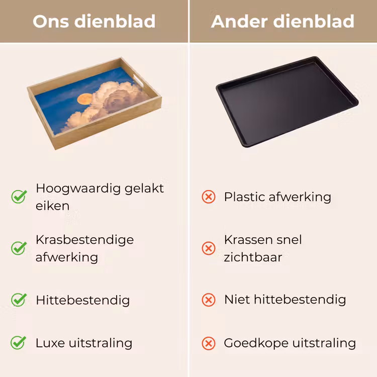 Dienblad - Maan - Wolken - Natuur - Oranje — 3