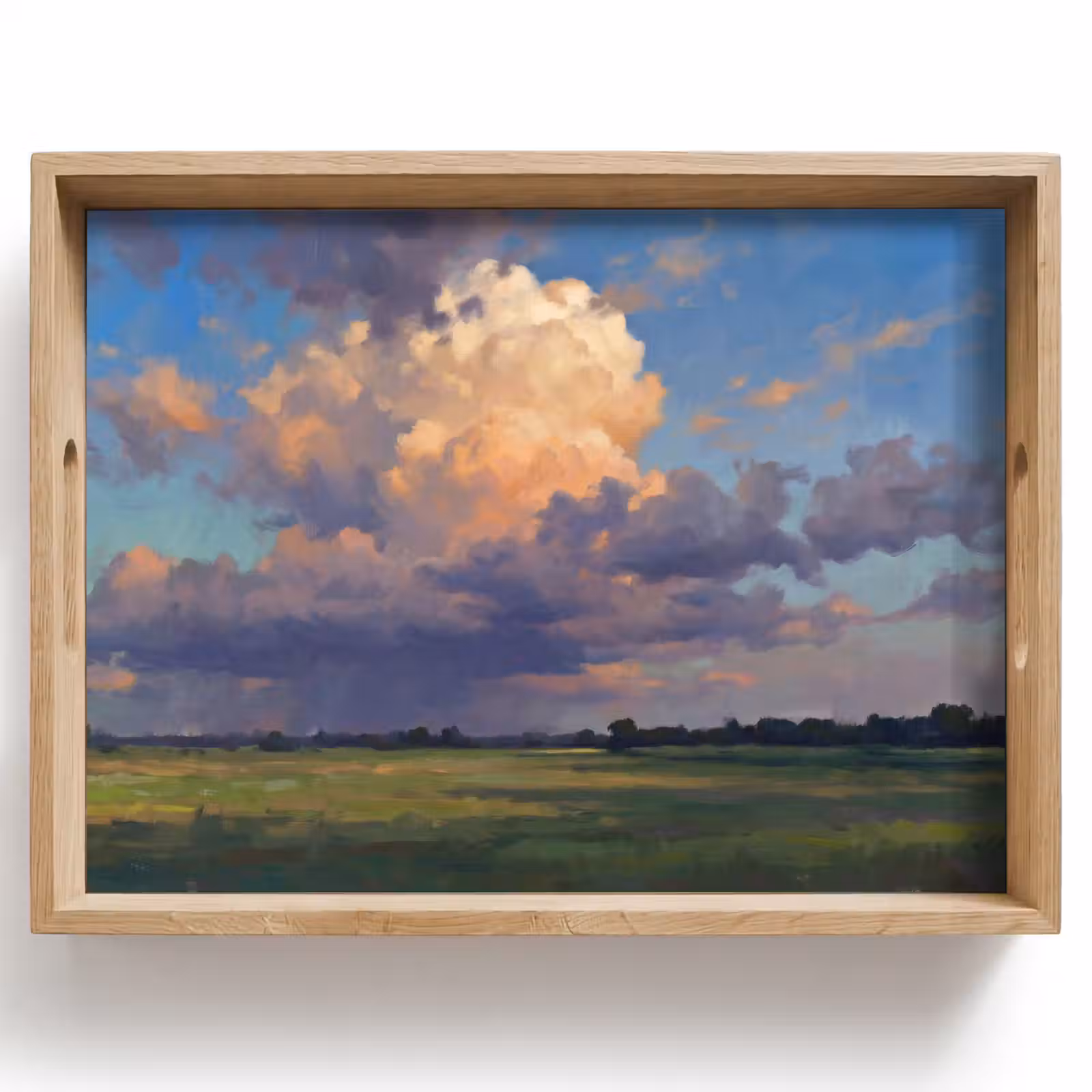 Dienblad - Lucht - Wolken - Landschap - Modern - Oranje — 1
