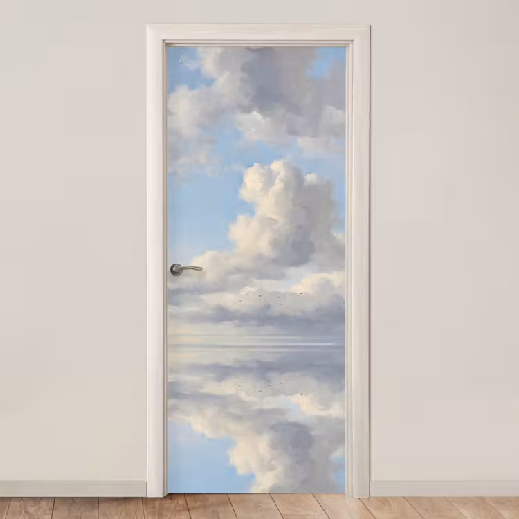 Deursticker - Lucht - Wolken - Natuur - Klassiek - Blauw — 1