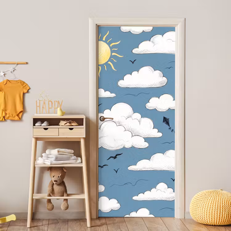 Deursticker - Lucht - Zon - Wolken - Natuur - Blauw — 6