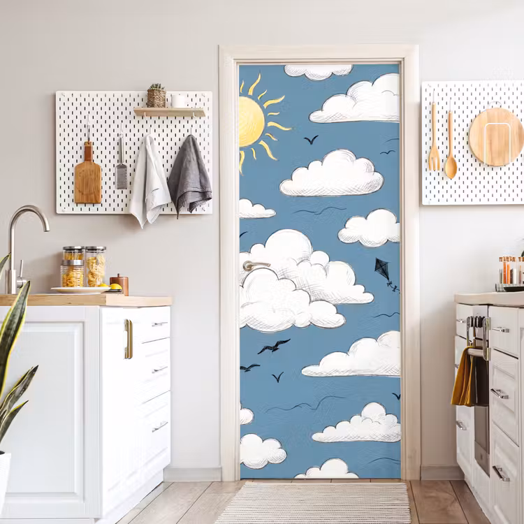 Deursticker - Lucht - Zon - Wolken - Natuur - Blauw — 7